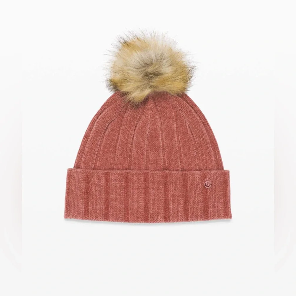 NWT Lululemon Pom Perfection Beanie Soft Cranberry One Size - Picture 2 of 10